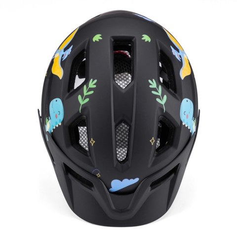Kask rowerowy dziecięcy MTB Wozinsky z odpinanym daszkiem 52-56 cm - czarny