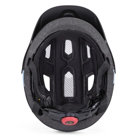 Kask rowerowy dziecięcy MTB Wozinsky z odpinanym daszkiem 52-56 cm - czarny