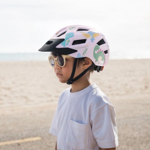 Kask rowerowy dziecięcy MTB Wozinsky z odpinanym daszkiem 52-56 cm - różowy