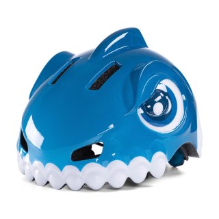 Kask rowerowy dziecięcy Wozinsky motyw dinozaur 52-56 cm - niebieski
