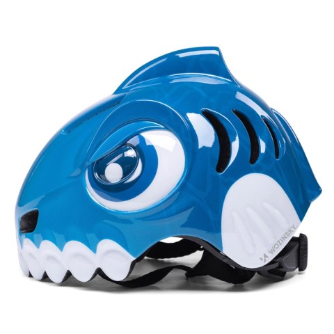 Kask rowerowy dziecięcy Wozinsky motyw dinozaur 52-56 cm - niebieski