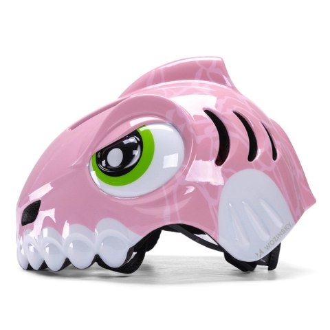 Kask rowerowy dziecięcy Wozinsky motyw dinozaur 52-56 cm - różowy