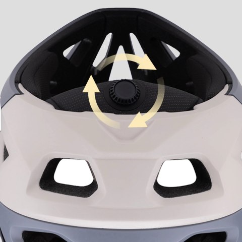 Kask rowerowy fullface Wozinsky z odpinanym daszkiem 60-62 cm - czarny