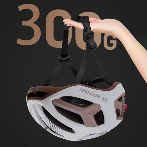 Kask rowerowy szosowy Wozinsky ultralekki 54-58 cm - taupe