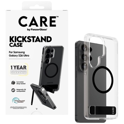 Etui CARE by PanzerGlass Urban Explorer Transparent w. Black Qi na Samsung Galaxy S26 Ultra - przezroczyste