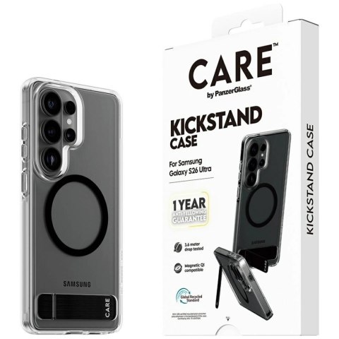 Etui CARE by PanzerGlass Urban Explorer Transparent w. Black Qi na Samsung Galaxy S26 Ultra - przezroczyste