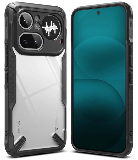 Etui Ringke Fusion X na Nothing Phone 4A Pro - przezroczysto-czarne