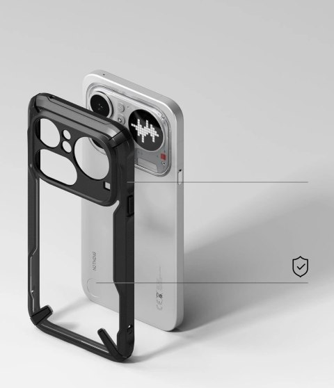 Etui Ringke Fusion X na Nothing Phone 4A Pro - przezroczysto-czarne