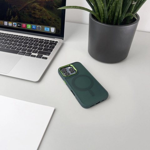 Etui Wozinsky Fashion Case z MagSafe na Samsung Galaxy S24 FE - zielone
