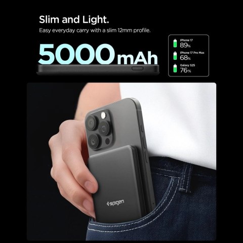 Powerbank Spigen Essential EA2205MQ 5000MAH 22.5W QI2 - czarny
