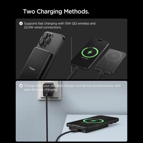 Powerbank Spigen Essential EA2205MQ 5000MAH 22.5W QI2 - czarny