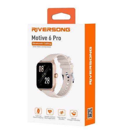 Riversong smartwatch Motive 6 Pro różowo-złoty SW62 Riversong smartwatch Motive 6 Pro różowo-złoty SW62