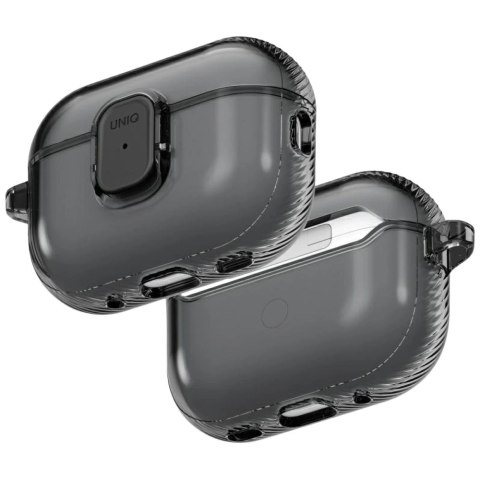 Etui UNIQ Glase Pro na AirPods Pro 3 Lock Case - przezroczysto-czarne