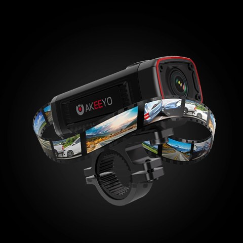 Kamera sportowa AKEEYO AKY-710S wideorejestrator 4K na kierownicę motocykl - czarna