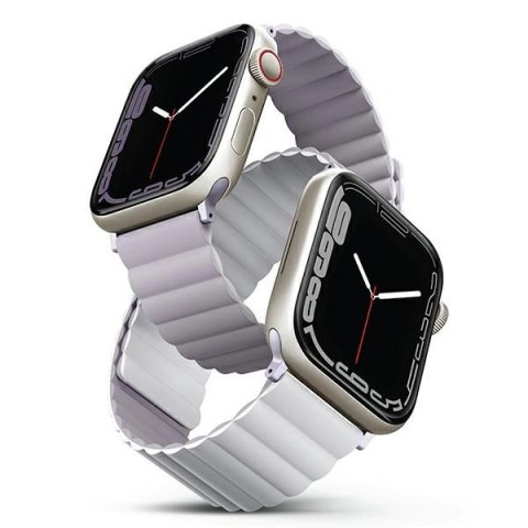 Pasek Uniq Revix na Apple Watch 42 / 44 / 45 / 49 mm - liliowo-biały