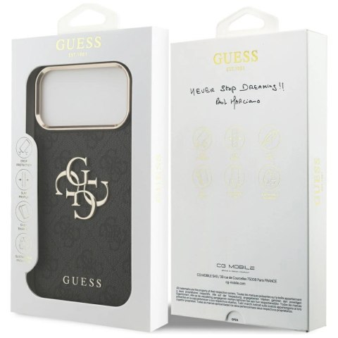Etui Guess 4G Big 4G Classic Logo na iPhone 17 Pro Max - czarno-złoty
