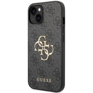 Etui Guess 4G Big Metal Logo na iPhone 15 - szare