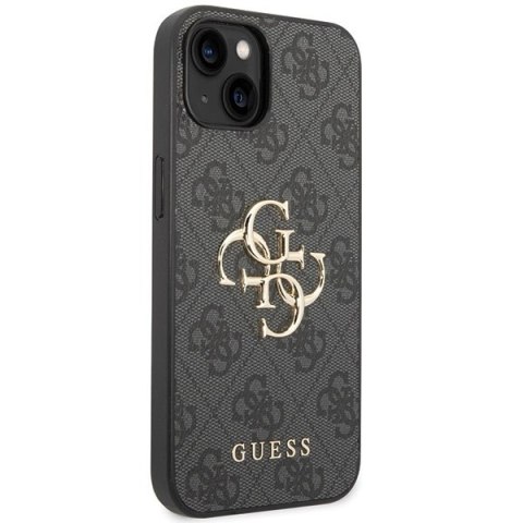 Etui Guess 4G Big Metal Logo na iPhone 15 - szare
