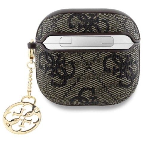 Etui Guess 4G Charm Collection na AirPods 4 - brązowe