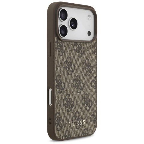 Etui Guess 4G Classic na iPhone 17 Pro Max - brązowe