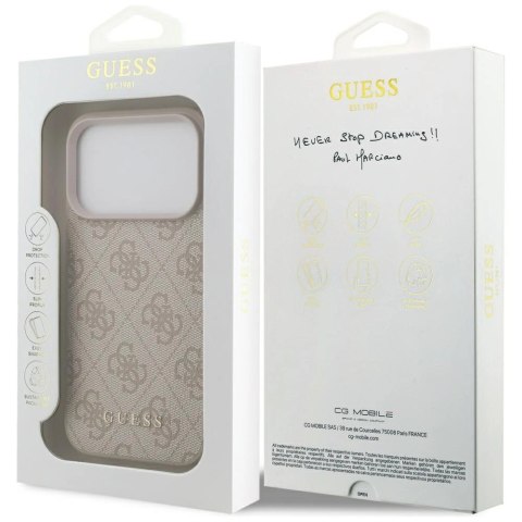 Etui Guess 4G Classic na iPhone 17 Pro - różowe