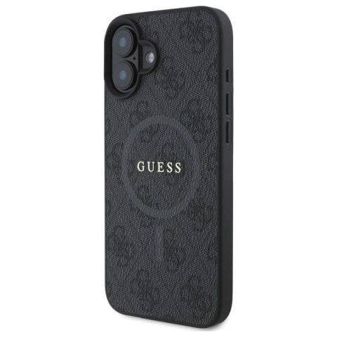 Etui Guess 4G Ring Classic Logo MagSafe na iPhone 16 - czarne