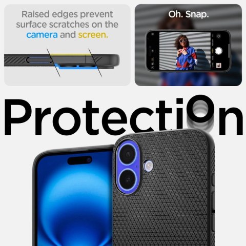 Etui Spigen Liquid Air na iPhone 16 Plus - czarne