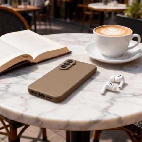 Etui Tech-Protect Icon na Samsung Galaxy A27 5G - brązowe