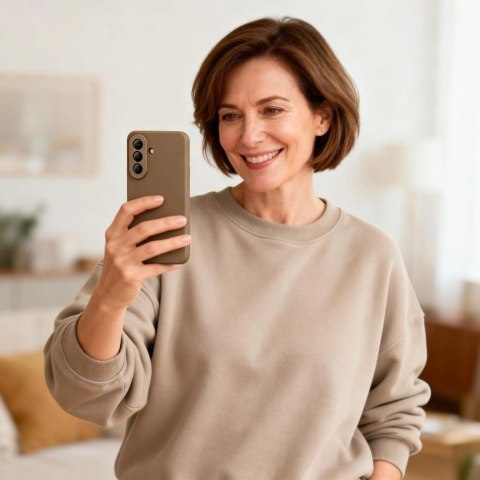 Etui Tech-Protect Icon na Samsung Galaxy A27 5G - brązowe