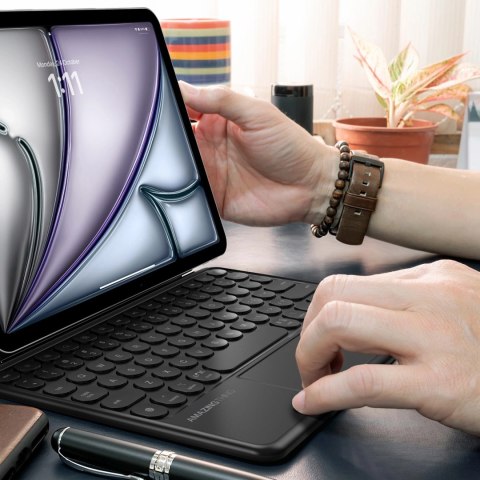 Etui z klawiaturą AMAZINGTHING Minimal Case Keylite Combo na iPad Air M3 11" - czarne
