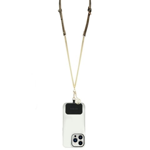Pasek do telefonu Guess 4G Chain CBDY Strap - brązowy