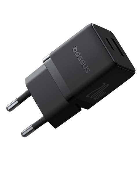 Baseus Palm Szybka Ładowarka Sieciowa 20W USB-C USB-A EU Czarny
