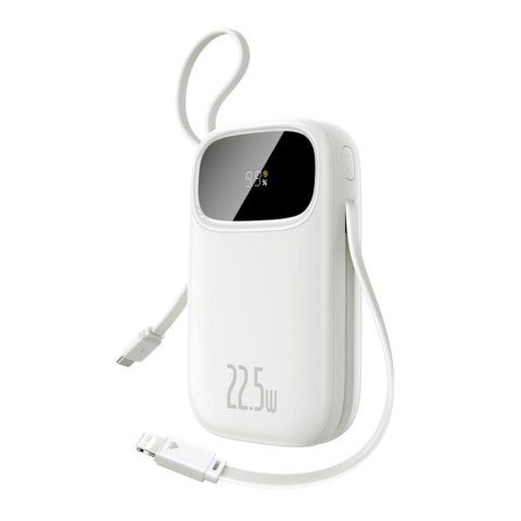 Baseus Qpow3 power bank z wyświetlaczem 22.5W 10000mAh księżycowa biel