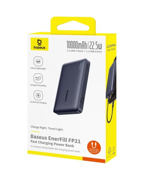 Baseus enerfill fp21 power bank 10000mAh 22.5W Czarny