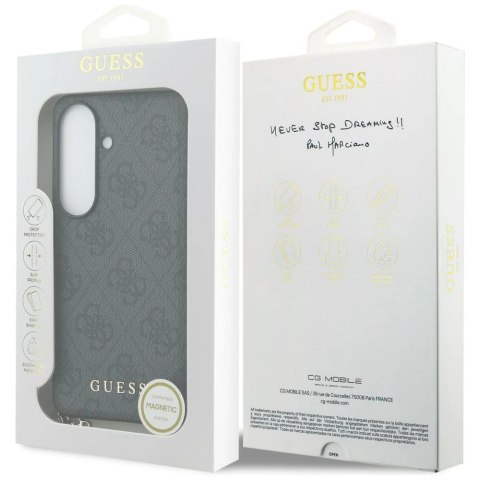 Etui Guess 4G Classic Logo Charm MagSafe na Samsung Galaxy S26 - czarne