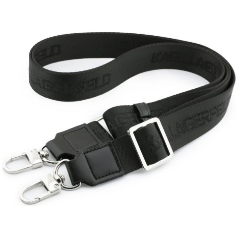 Etui Karl Lagerfeld Big Strap Choupette Metal Logo MagSafe na iPhone 17 Pro Max - czarne