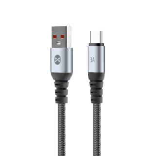 Forever kabel Braix USB - USB-C 1,0 m 3A czarny