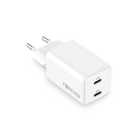 Forever ładowarka sieciowa GaN PD TC-08-45CC 2x USB-C 45W biała