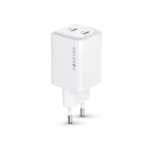 Forever ładowarka sieciowa GaN PD TC-08-45CC 2x USB-C 45W biała
