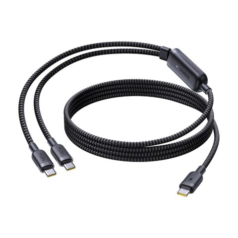 Kabel Baseus Flash 4 140W 2w1 USB-C do USB-C + USB-C 1.5 m - czarny