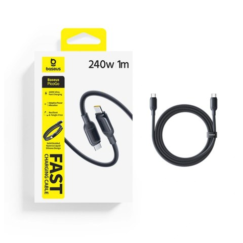 Kabel Baseus PicoGo Fast Charging 240W USB-C do USB-C 1m - czarny