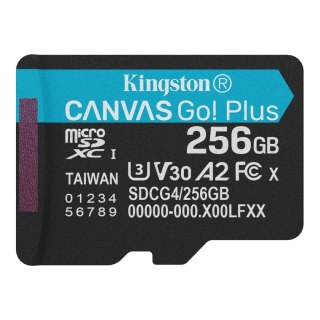 Kingston karta pamięci 256GB microSDXC Canvas Go Plus Gen4 200R A2 U3 Single Pack w/o ADP