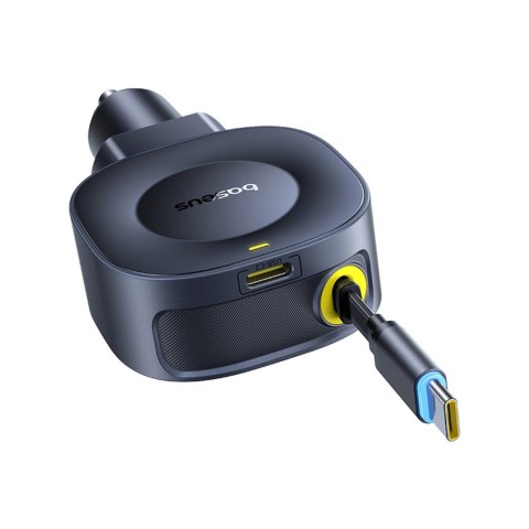 Ładowarka samochodowa Baseus PrimeTrip VR2 45W + 45W ze zwijanym kablem USB-C - czarna