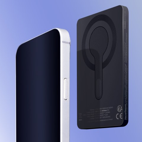 Maxlife power bank bezprzewodowy MXPB-05 20W PD 5000 mAh magnetyczny czarny