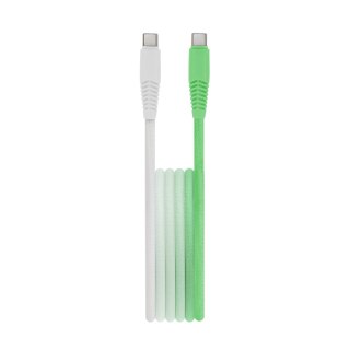 Setty kabel USB-C - USB-C 1,5 m 3A KGC-C-1.5320 gradient miętowo-biały