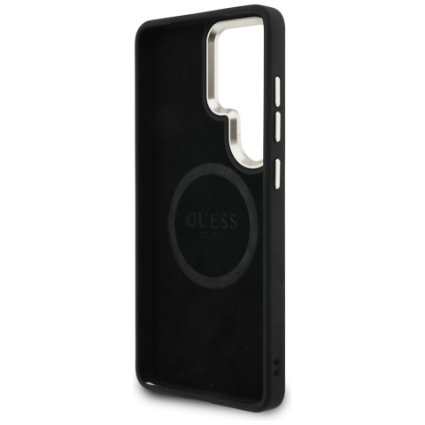 Guess nakładka 4G Big Rhinestone Triangle Strap MagSafe do Samsung Galaxy S26 Ultra czarna
