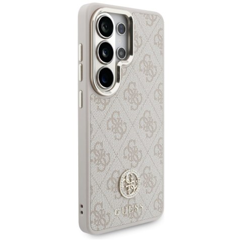 Guess nakładka 4G Big Rhinestone Triangle Strap MagSafe do Samsung Galaxy S26 Ultra różowa