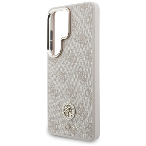 Guess nakładka 4G Big Rhinestone Triangle Strap MagSafe do Samsung Galaxy S26 Ultra różowa