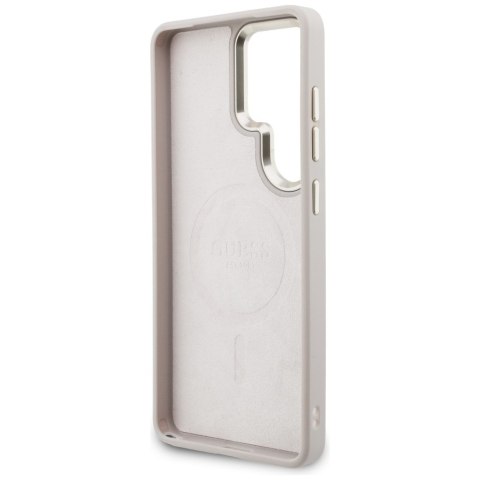 Guess nakładka 4G Big Rhinestone Triangle Strap MagSafe do Samsung Galaxy S26 Ultra różowa