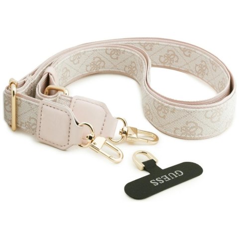 Guess nakładka 4G Big Rhinestone Triangle Strap MagSafe do Samsung Galaxy S26 Ultra różowa